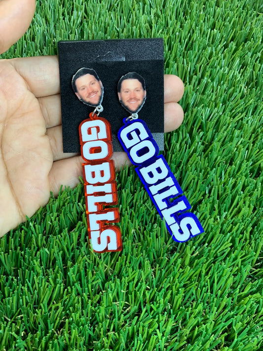 Josh Allen Go Buffalo Bills Earrings