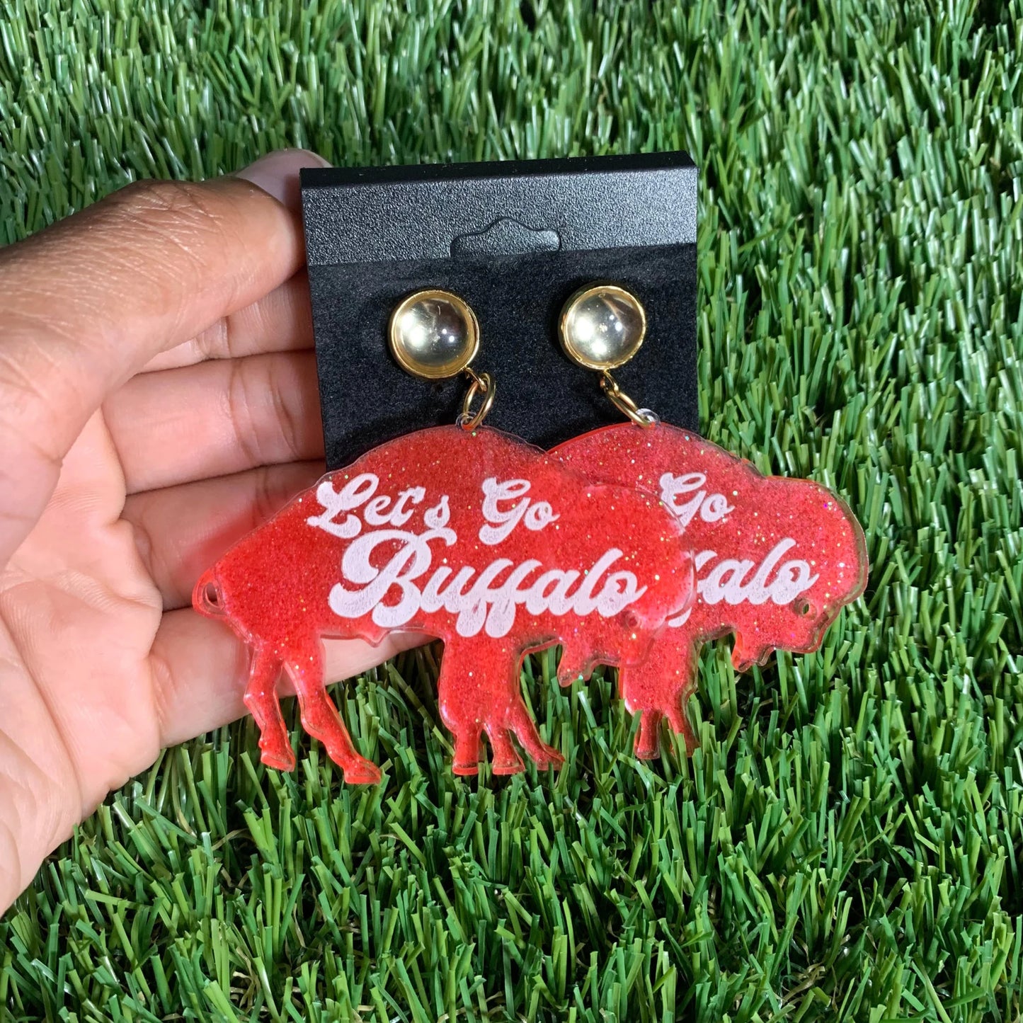 Let's Go Buffalo Glitter Earrings