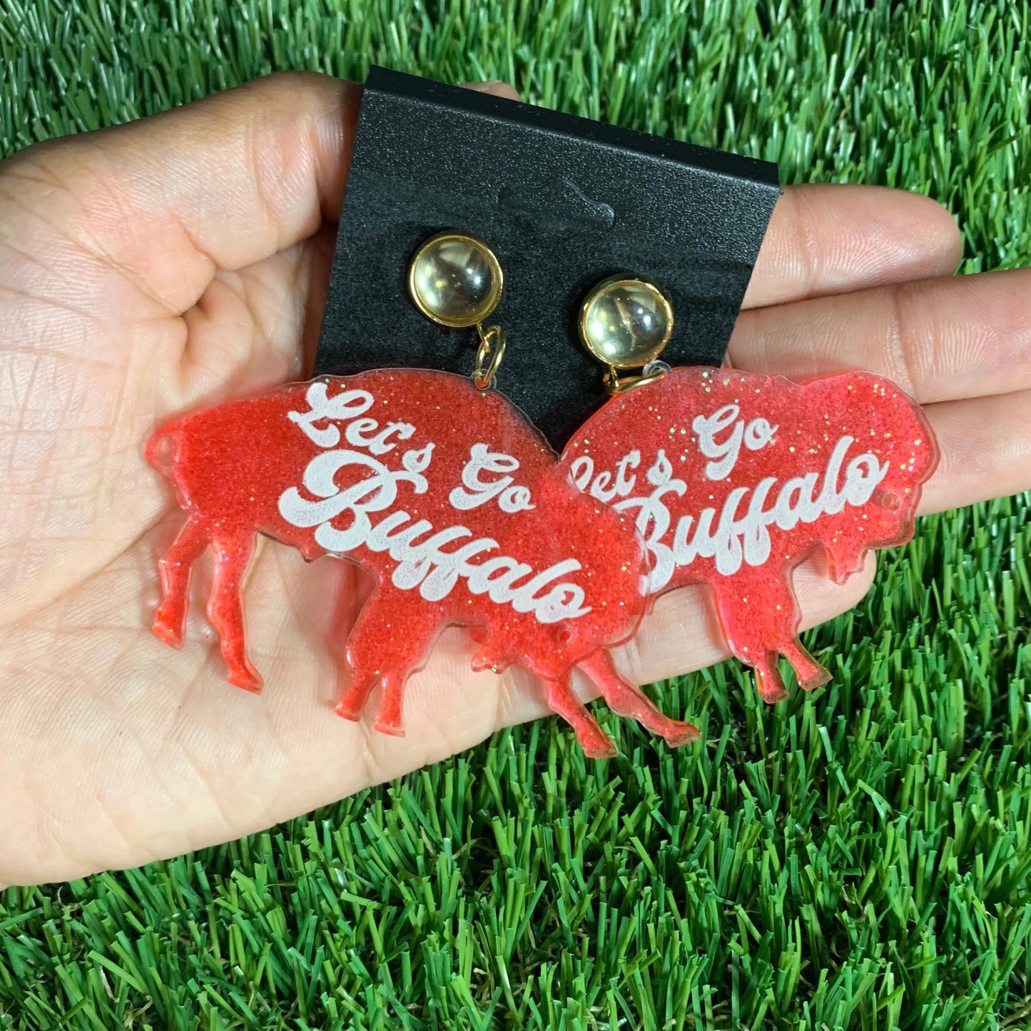 Let's Go Buffalo Glitter Earrings