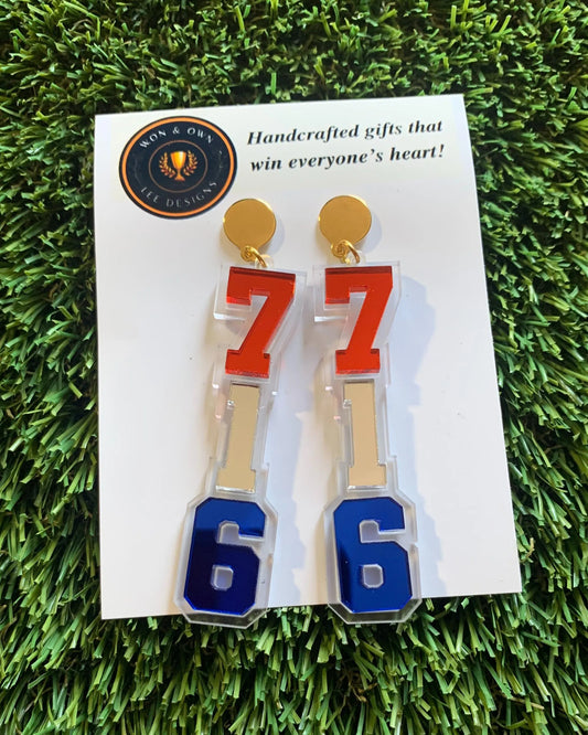 716 Buffalo Football Earrings